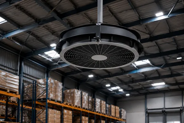 Déstratificateur d’air en entrepôt logistique