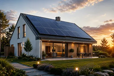 Panneaux solaires sur une maison